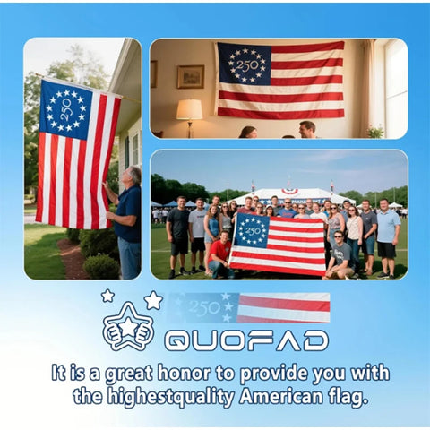 250 Years Commemorative Flag Usa Patriotic Banner Indoor Outdoor Flag Patriotic American 250th Anniversary Flag For Wall90x150CM