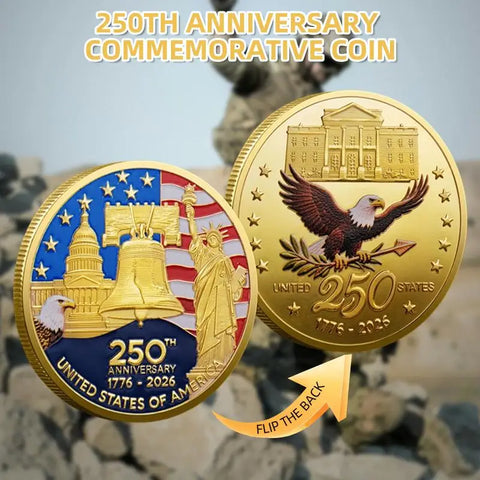 USA 250th Anniversary Commemorative Coin 1776-2026 American Eagle Souvenir Coin Metal Crafts Emblem