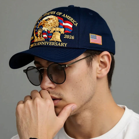US 250th Anniversary Cap Adjustable Retro Washed Patriotic Baseball Cap US 250th Anniversary Tribute Hat for Men and Women