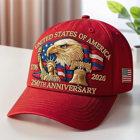 Men Women Baseball Caps US 250th Anniversary Cap Adjustable Retro Washed Patriotic Cap US 250th Anniversary Tribute Trucker Hat